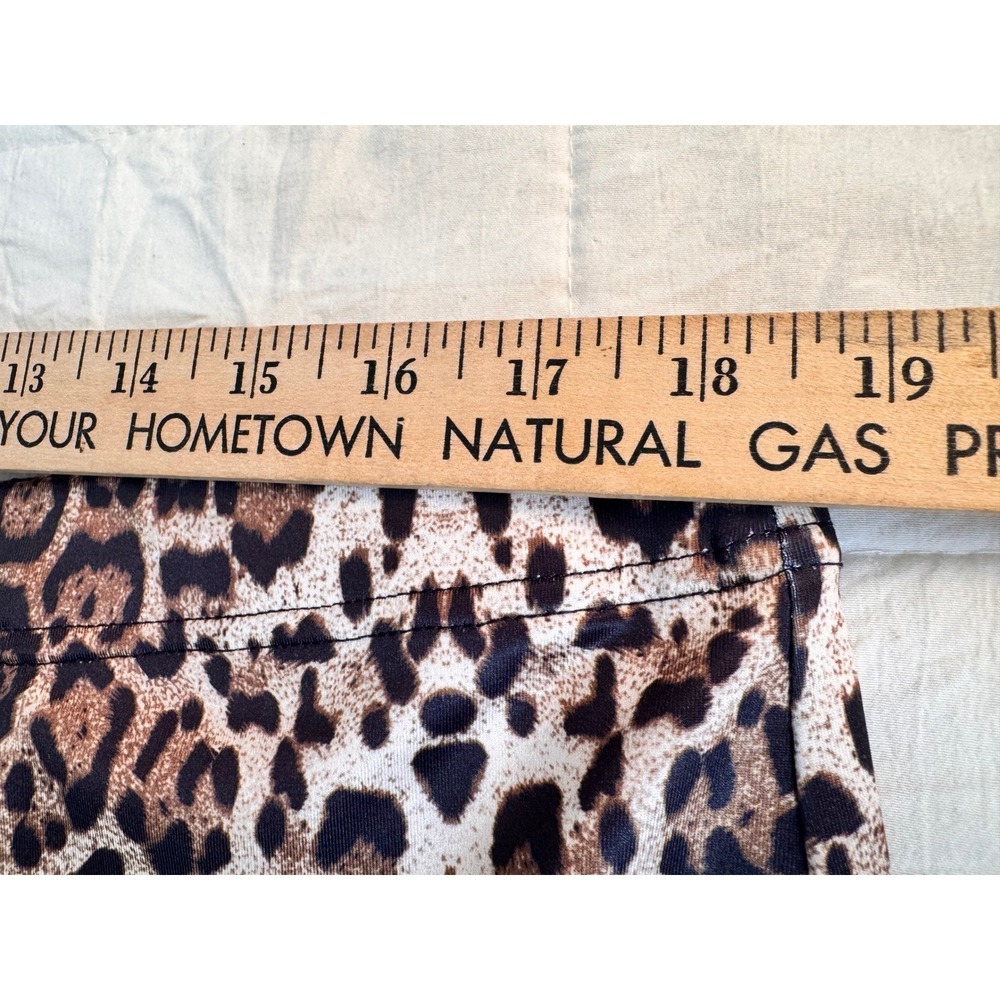 Mob Wife Leopard Print Tank Crop Top & Mini Skirt Set 3XL Stretch - Picture 4 of 9